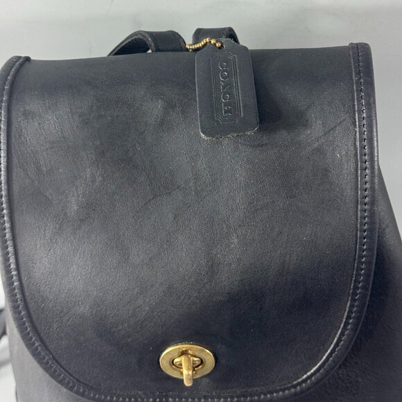 Vintage Coach 9791 Drawstring Leather Daypack Backpack - Picture 2 of 15